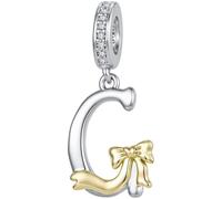 ZUOHUI Perles Charme Lettre Arc en Cuivre Plaqué for Bracelet Pandora | Compatibles avec les bracelets Troll Biagi et Chamilia fournitures pour la création de bijoux DIY cadeau pour femme