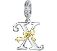ZUOHUI Perles Charme Lettre Arc en Cuivre Plaqué for Bracelet Pandora | Compatibles avec les bracelets Troll Biagi et Chamilia fournitures pour la création de bijoux DIY cadeau pour femme