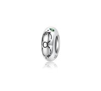 ZUOHUI Perles intercalaires en argent sterling S925 avec 12 constellations et zircon | Création de bijoux DIY et cadeau d'anniversaire for femme (trou de 4,5 mm)(PA0167-2 (Taurus))