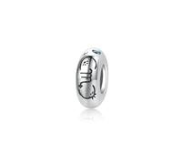 ZUOHUI Perles intercalaires en argent sterling S925 avec 12 constellations et zircon | Création de bijoux DIY et cadeau d'anniversaire for femme (trou de 4,5 mm)(PA0167-7 (Libra))