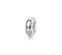 ZUOHUI Perles intercalaires en argent sterling S925 avec 12 constellations et zircon | Création de bijoux DIY et cadeau d'anniversaire for femme (trou de 4,5 mm)(PA0167-3 (Gemini))