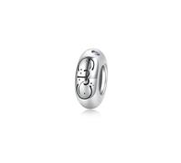 ZUOHUI Perles intercalaires en argent sterling S925 avec 12 constellations et zircon | Création de bijoux DIY et cadeau d'anniversaire for femme (trou de 4,5 mm)(PA0167-1 (Aries))