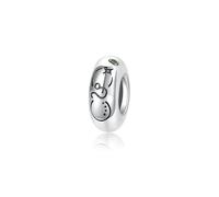 ZUOHUI Perles intercalaires en argent sterling S925 avec 12 constellations et zircon | Création de bijoux DIY et cadeau d'anniversaire for femme (trou de 4,5 mm)(PA0167-5 (Leo))