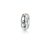 ZUOHUI Perles intercalaires en argent sterling S925 avec 12 constellations et zircon | Création de bijoux DIY et cadeau d'anniversaire for femme (trou de 4,5 mm)(PA0167-10 (Capricorn))