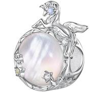 ZUOHUI Set de Charm Aile Clé 925 Argent for Pandora Bracelet DIY | Licorne Compatible avec Troll Biagi Chamilia Perle Verre Bijouterie Cadeau for Elle Anniversaire Saint-Valentin