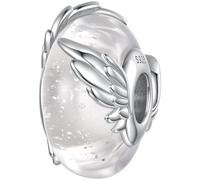 ZUOHUI Set de Charm Aile Clé 925 Argent for Pandora Bracelet DIY | Licorne Compatible avec Troll Biagi Chamilia Perle Verre Bijouterie Cadeau for Elle Anniversaire Saint-Valentin