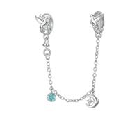ZUOHUI Set de Charm Aile Clé 925 Argent for Pandora Bracelet DIY | Licorne Compatible avec Troll Biagi Chamilia Perle Verre Bijouterie Cadeau for Elle Anniversaire Saint-Valentin