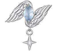 ZUOHUI Set de Charm Aile Clé 925 Argent for Pandora Bracelet DIY | Licorne Compatible avec Troll Biagi Chamilia Perle Verre Bijouterie Cadeau for Elle Anniversaire Saint-Valentin