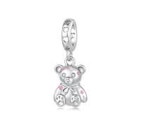 ZUOHUI Set de Perles Charme Cœur Ours Mignon 925 Argent for Pandora