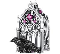 ZUOHUI Set de Perles Halloween 925 Argent Sterligne for Pandora | Gothique compatible avec Troll Biagi Chamilia Bracelet Araignée Crâne Cathédrale DIY Bijouterie Cadeau for Elle