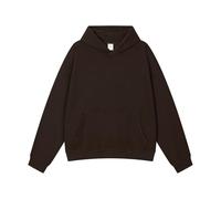 ZUOHUI Sweat à Capuche Court doublé en Polaire for Homme, Pull Streetwear d'hiver, Coupe Ample, surdimensionné for Les Jeunes de 18 à 25 Ans, Quotidien décontracté et extérieur(Coffee Brown,S)
