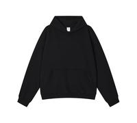 ZUOHUI Sweat à Capuche Court doublé en Polaire for Homme, Pull Streetwear d'hiver, Coupe Ample, surdimensionné for Les Jeunes de 18 à 25 Ans, Quotidien décontracté et extérieur(Active Black,S)