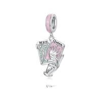 ZUOHUI Tarot Queen Sceptre Breloque en argent sterling S925 - Fabrication de bijoux for femme, compatible avec les bracelets Pandola et européens (trou de 4,5 mm)
