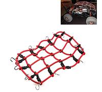 ZuoLan 1/10 Echelle Voiture élastique Porte-Bagages Net Filet avec Crochet pour 1/10 Crawler Axial SCX10 D90 TRX4 RC Porte-Bagages (Rouge)