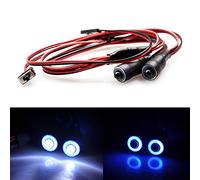 ZuoLan 1 Set 1/10 Echelle RC Crawler Voiture Bleu & Blanc 5mm 2 LEDs Angel Eyes LED Headlight/Taillight