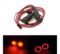 ZuoLan 1 Set 1/10 Echelle RC Crawler Voiture Rouge & Jaune 13mm 2 LEDs Angel Eyes LED Headlight / Taillight