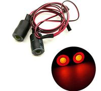 ZuoLan 1 Set 17mm 2 LEDs Angel Eyes Lumière RC Accessoires pour Véhicules Télécommandés, Rouge+Jaune, Pour 1/10 Échelle RC Crawler Voiture, Inclus 1 * 2leds Angel Eyes Lumière, Pour Tous Ages
