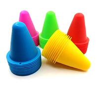 ZuoLan 10pcs 75mm PVC Multi-Fonction Cones pour Slalom Course de Voitures Patinage Roller-Skating Cônes D'Activités (Rouge)