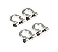 ZuoLan 4 pièce 1/10 Échelle Crochet de remorquage D-Rings pour Traxxas TRX4 T4 RC Crawler Truck Voiture Accessoires (Argenté)