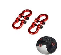 ZuoLan 4 pièce 1/10 Échelle Crochet de remorquage D-Rings pour Traxxas TRX4 T4 RC Crawler Truck Voiture Accessoires (Rouge)