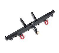 ZuoLan Acier pare-chocs arrière avec 2pcs entraves/LED feux arrières/attelage de remorque pour TRX-4,SCX10-II 90046 1/10 Échelle RC Crawler Voiture (pare-chocs arrière)