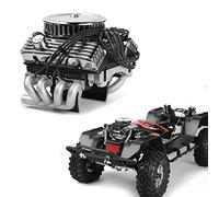 ZuoLan RC Car F82 V8 Simulate Engine Radiateur pour TRX4, SCX10 90046, Redcat GEN8 1/10 RC Crawler Car