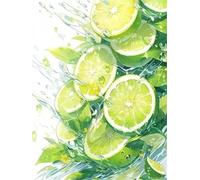 Zuooyi Citron Peinture par Numéros pour Adultes, Fruit Peinture Numero Adulte Kits, DIY Kits de Peinture à L'huile pour Cadeaux et Décoration Murale de la Maison 30x40cm (Cadre DIY)