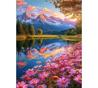 Zuooyi Peinture par Numéros pour Adultes, Paysage naturel Peinture Numero Adulte Kits, DIY Kits de Peinture à L'huile pour Cadeaux et Décoration Murale de la Maison 60x75cm(sans Cadre)