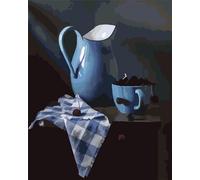 Zuooyi Peinture par Numéros pour Adultes, Service à Thé Nature Morte Peinture Numero Adulte Kits, DIY Kits de Peinture à L'huile pour Cadeaux et Décoration Murale de la Maison 30x40cm(sans Cadre)