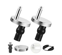 ZUOQIANG 2 Pièces Fixation Abattant WC Universel, Charnière Cuvette WC, Siège de Toilette Avec Vis Caoutchouc Rechange