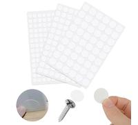 ZUOQIANG 290 Pièces Cache Vis Blanc, 12mm/15mm/21mm Cache Trou Mur, Cache Trou Meuble, Cache Vis Adhesif pour Armoires, Tiroir, Réparations de Meubles