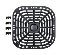 zuousxbs Air Grills Pans Accessoires pour 4 litres Air Fryers Légumes Repas Carré Assier Crêpe en Acier Inoxydable