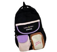 zuousxbs Coumure De Contraste D'adolescence Esthétique Couleur Contraste Capacité À La Journée Poche Pour Adolescents Filles Décontractées Fille Fille