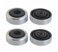 zuousxbs Lot de 4 Coussinets d'isolation pour Platine Vinyle pour amplificateur, appareils HiFi, enregistreur, Haut-parleurs en Aluminium, Pieds d'isolation, Pointes pour Haut-parleurs