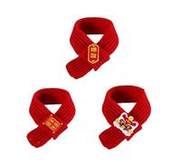 zuousxbs Snake Year Célébration Scarf pour Animaux Compagnie pour Chats pour Chats Soft Warm Trined Scarf pour Le Nouvel Chinois Neccons pour Animaux Compagnie 3 Pcs L'écharpe pour Animaux