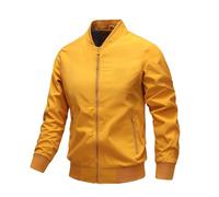 ZUOYIMEI Veste Homme Veste Décontractée Homme Veste De Sport Homme Coupe Régulière Veste À Manches Longues Homme Veste À Poches Homme Veste D’Extérieur Homme H-Orange L