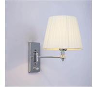 ZUOZUIYQ Applique Murale à Bras oscillant en Tissu, Applique Murale argentée, Support Mural de Chevet avec Rotation, Compatible avec Chambre à Coucher, Salon,