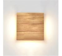 ZUOZUIYQ Applique Murale carrée en Bois 9 W, Appliques murales minimalistes pour tête de lit en Bois, Applique Murale intérieure avec Abat-Jour en Acrylique, Appliques murales pour Salon, Chambre à