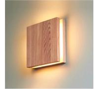 ZUOZUIYQ Applique Murale carrée en Bois 9W, Appliques murales minimalistes pour tête de lit en Bois, Applique Murale intérieure avec Abat-Jour en Acrylique, Appliques murales pour Salon, Chambre à