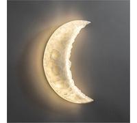 ZUOZUIYQ Applique Murale en résine en Forme de Lune, 12 W LED 6000 K, lumière d'ambiance de Chevet de Chambre à Coucher, Appliques murales Appliques d'intérieur pour Salon, Couloir, Zone de