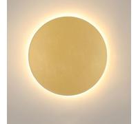 ZUOZUIYQ Applique Murale LED Ronde conviviale pour Les locataires, éclairage Mural de Couloir Blanc Nordique doré, Lampe Murale de Chevet Noire, plafonnier Circulaire en métal pour Salon, Chambre à