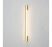 ZUOZUIYQ Applique Murale linéaire à LED, Applique Murale en Laiton avec Abat-Jour en Acrylique Blanc, Applique Murale de Chevet, lèche-Mur de Couloir, Applique Murale de Salon, Mode 3 Couleurs,