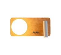 ZUOZUIYQ Appliques Appliques Lampe de Lecture réglable d'inspiration Japonaise Rétro Table de Chevet carrée en métal Applique Murale Effet Bois Applique Murale de Couloir avec Applique Murale en