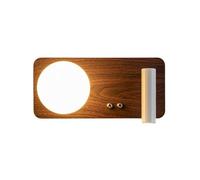 ZUOZUIYQ Appliques Appliques Lampe de Lecture réglable d'inspiration Japonaise Rétro Table de Chevet carrée en métal Applique Murale Effet Bois Applique Murale de Couloir avec Applique Murale en