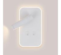 ZUOZUIYQ Appliques murales Applique de chevet avec support mural LED, lampe de lecture, applique murale, appliques de tête de lit de chambre à coucher, spots muraux rectangulaires pour salon, couloir,