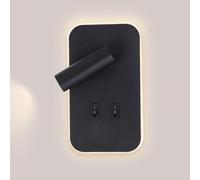 ZUOZUIYQ Appliques murales Applique de chevet avec support mural LED, lampe de lecture, applique murale, appliques de tête de lit de chambre à coucher, spots muraux rectangulaires pour salon, couloir,