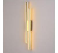 ZUOZUIYQ Appliques murales Applique Murale dorée LED Barre Lumineuse Murale à intensité Variable Lampe de vanité à Bande linéaire sur Miroir, Finition Appliques murales Éclairage Mural pour Chambre à