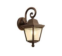 ZUOZUIYQ Appliques murales Appliques murales en Fer Antique en métal E27 Applique Murale de Patio Continental Lanterne en Verre Victoria Lampe Murale extérieure étanche à la Pluie Applique extérieure