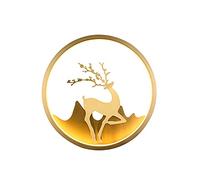 ZUOZUIYQ Appliques murales Appliques murales Rondes dorées à LED en Forme de cerf, 16 W, éclairage Mural de décoration Post-intérieur, Montage encastré pour Chambre à Coucher, Restaurant, Droite