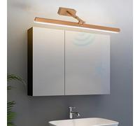 ZUOZUIYQ Appliques murales LED pour Miroir Avant d'intérieur avec capteur de Mouvement, Rotation à 180°, Longue Bande en Aluminium pour Salle de Bain, vanité (lumière dorée-Chaude 70 cm)